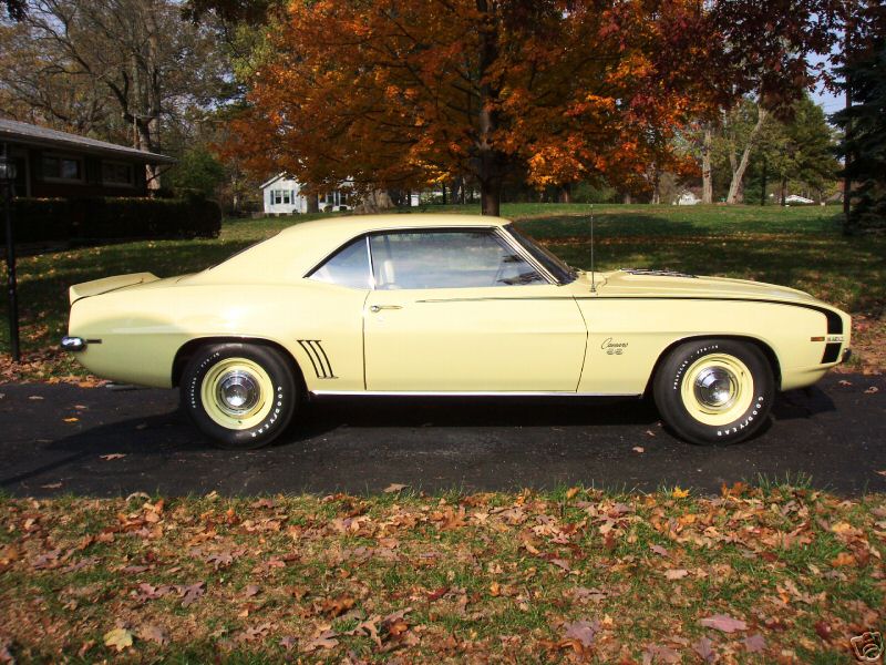 Pictur Of 69 Camaro Coupe Thats Exterior Color Is Butternut Yellow
